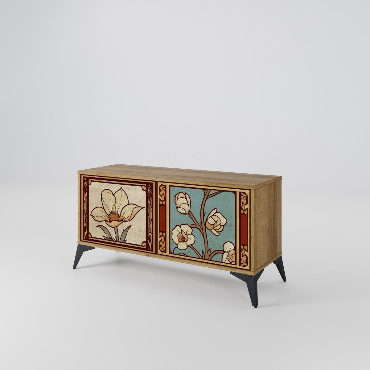 TIMELESS FLORA Συμπαγές έπιπλο τηλεόρασης 2-θυρών