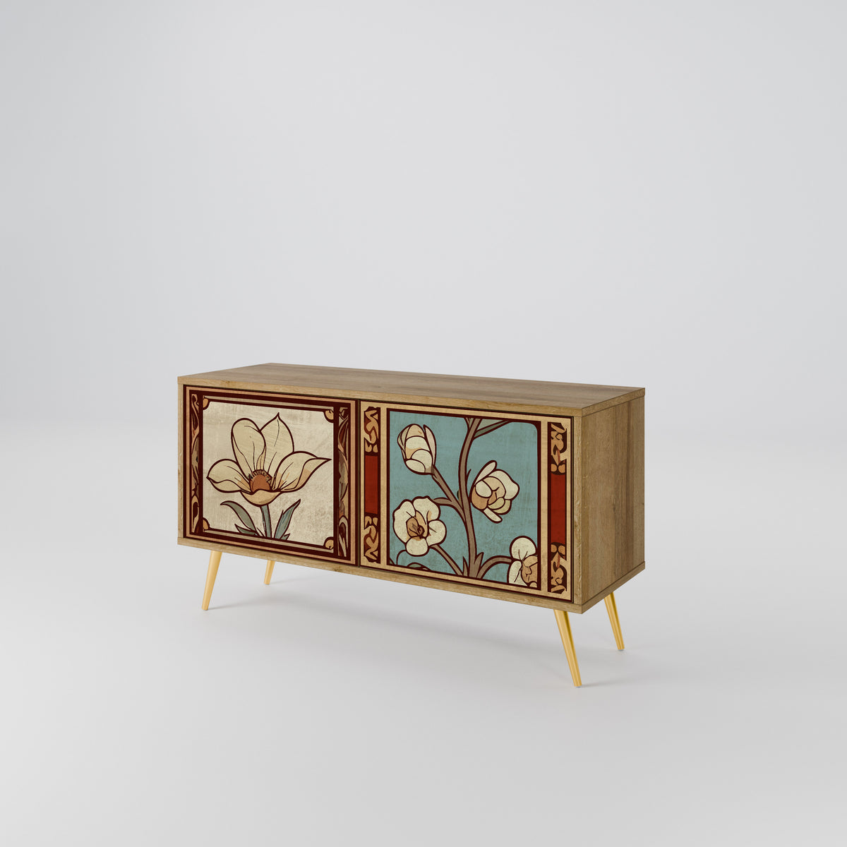 TIMELESS FLORA Συμπαγές έπιπλο τηλεόρασης 2-θυρών