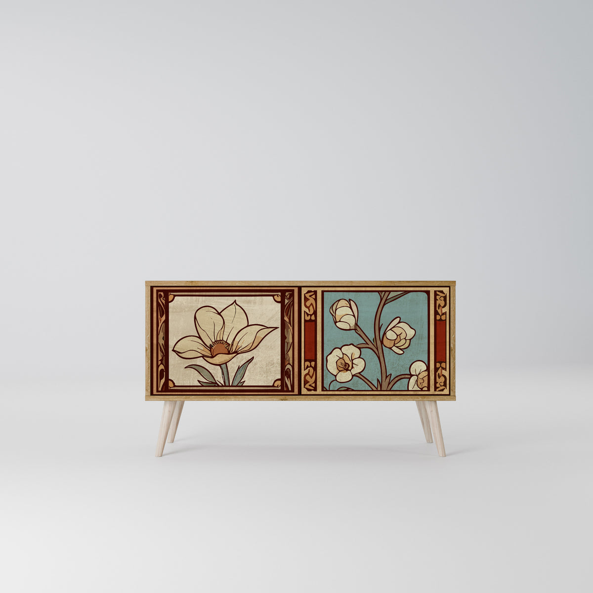 TIMELESS FLORA Συμπαγές έπιπλο τηλεόρασης 2-θυρών