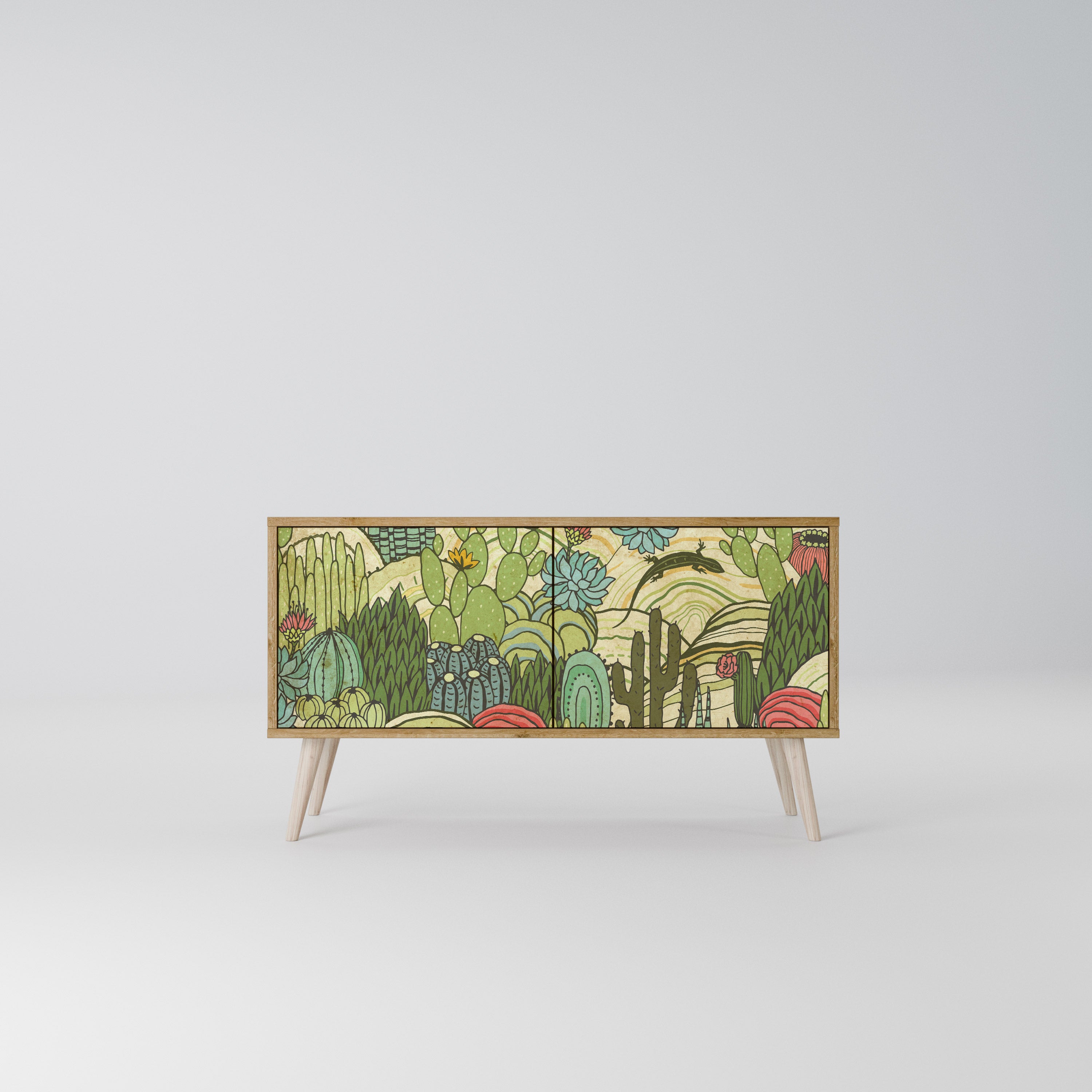 SUCCULENTS KALEIDOSCOPE Compact 2-Door TV Cabinet