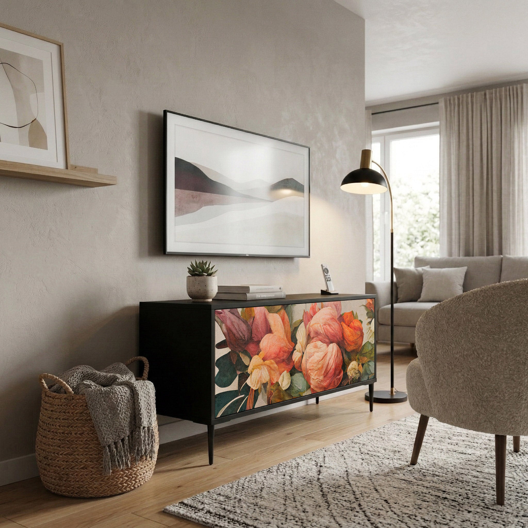 STYLISH BEAUTY Compact 2-Door TV Cabinet