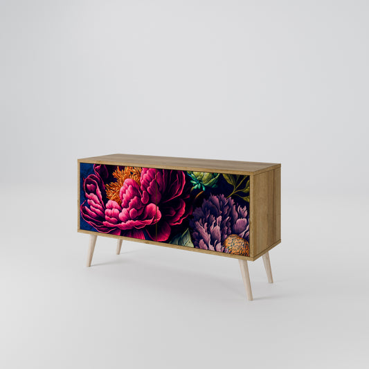 BLOOMING ELEGANCE Compact 2-Door TV Cabinet