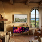 BLOOMING ELEGANCE Compact 2-Door TV Cabinet