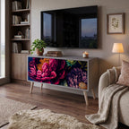BLOOMING ELEGANCE Compact 2-Door TV Cabinet