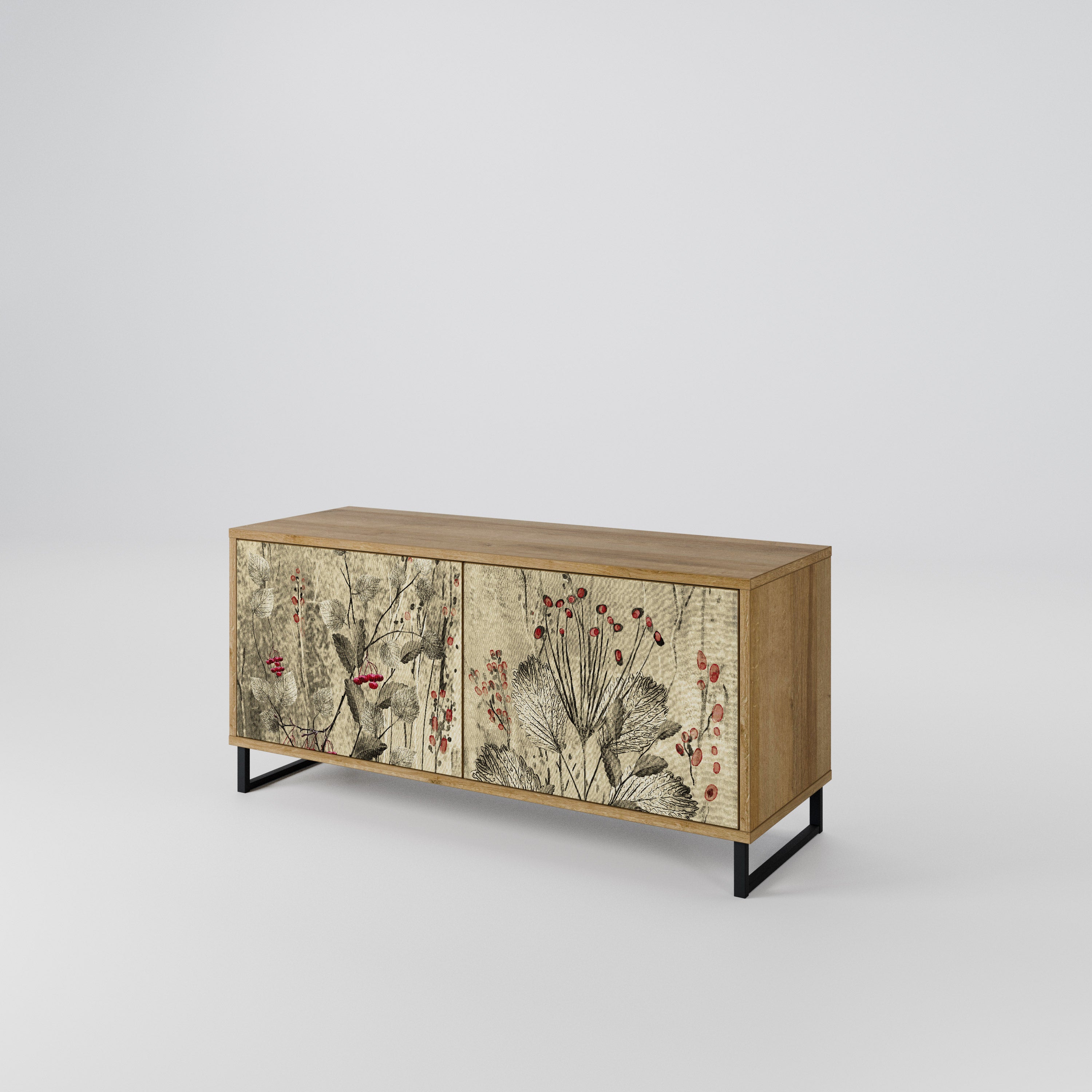 HERBAL GRACE Compact 2-Door TV Cabinet