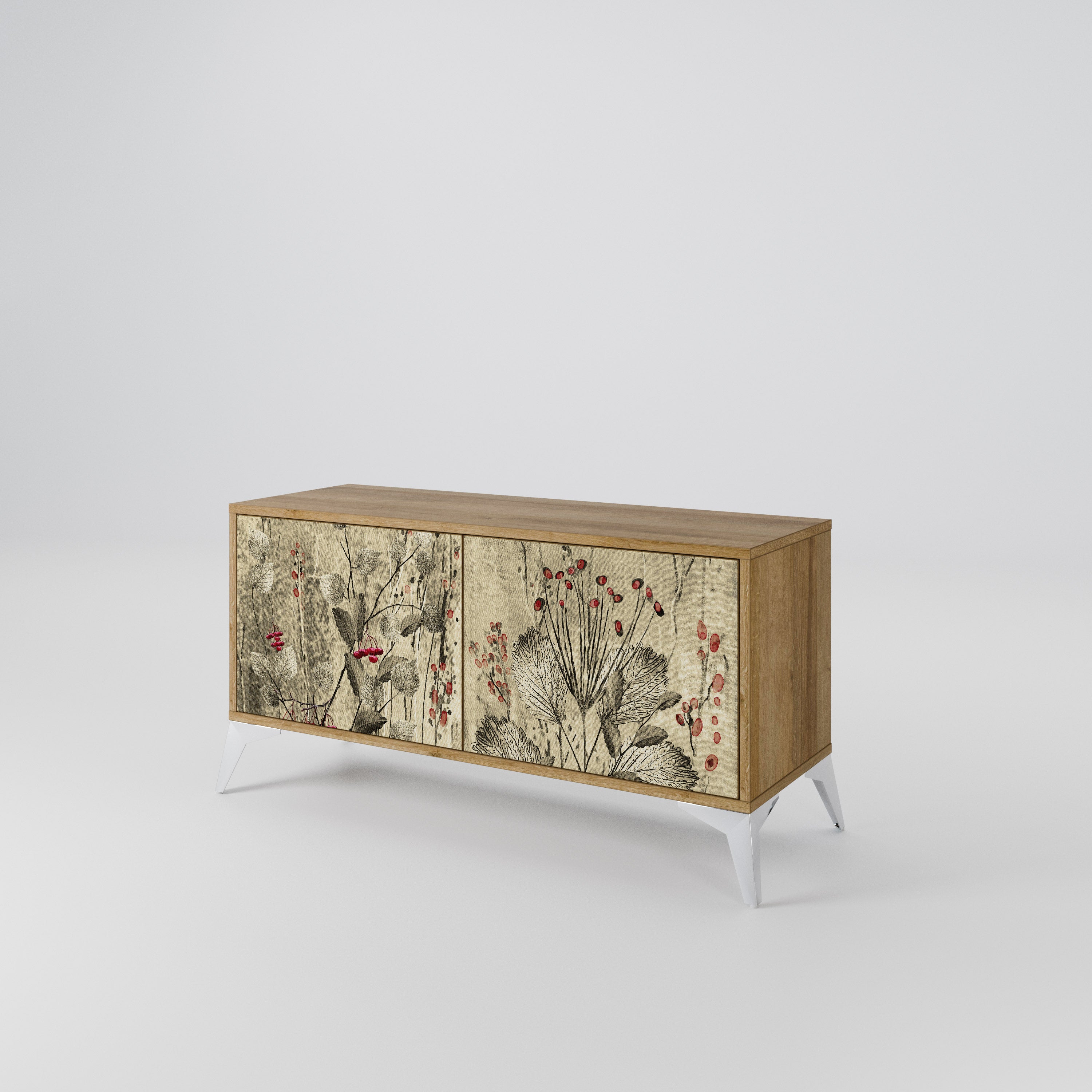 HERBAL GRACE Compact 2-Door TV Cabinet