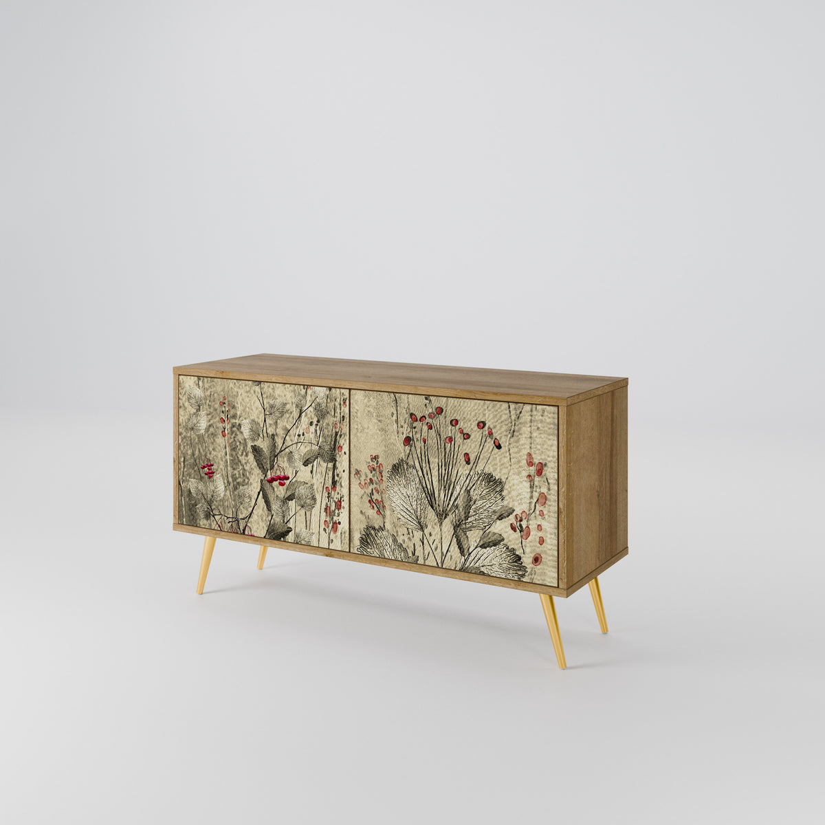HERBAL GRACE Compact 2-Door TV Cabinet