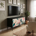 FLORAL GRACE Compact 2-Door TV Cabinet