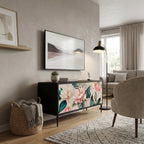 FLORAL GRACE Compact 2-Door TV Cabinet