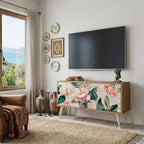 FLORAL GRACE Compact 2-Door TV Cabinet