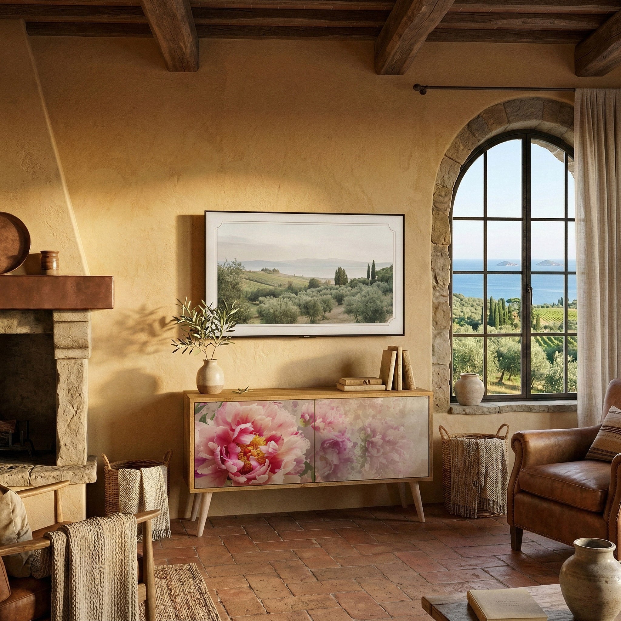 PEONY WHISPER Compact 2-Door TV Cabinet