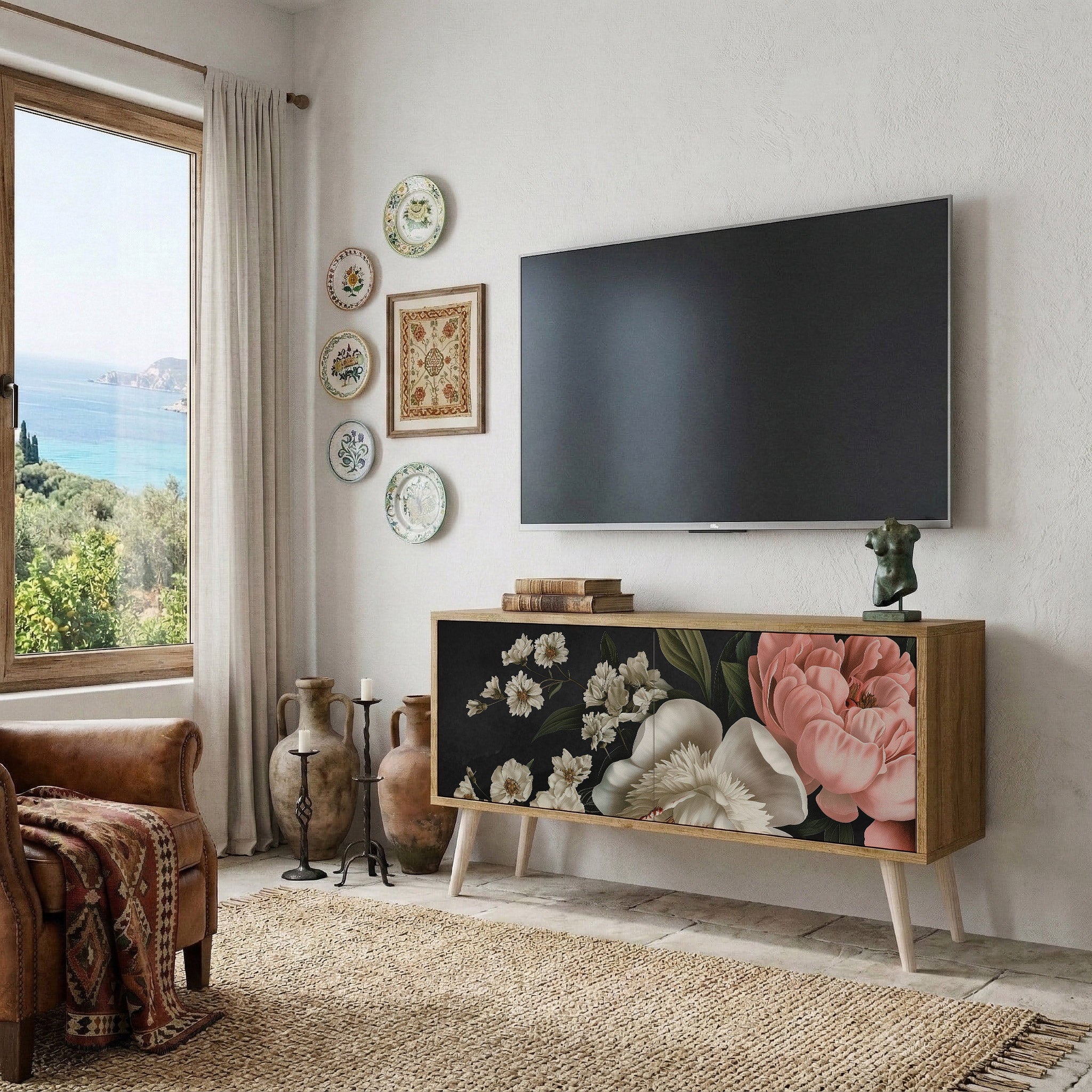 LUSH ELEGANCE Compact 2-Door TV Cabinet