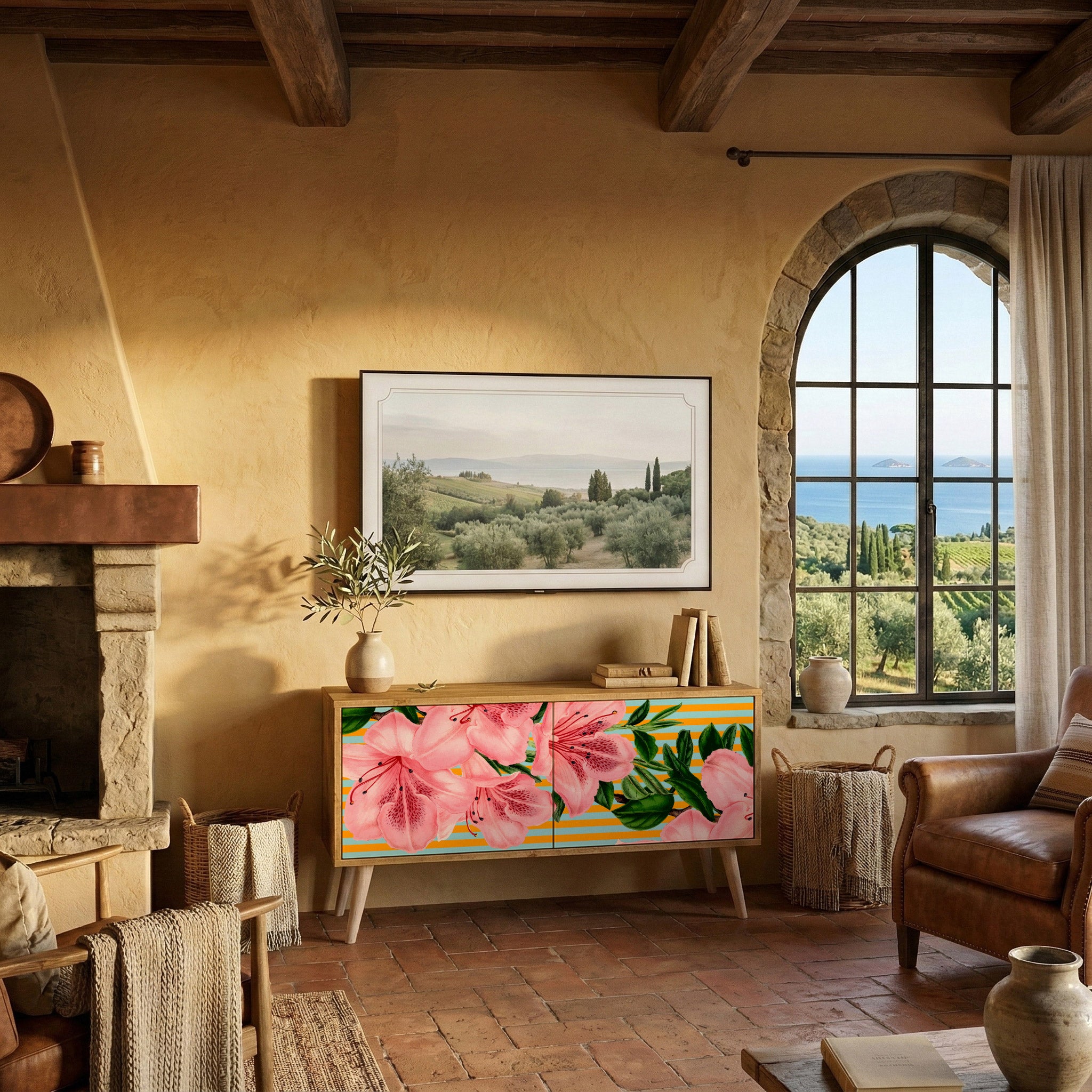 FRAGILE BEAUTY Compact 2-Door TV Cabinet