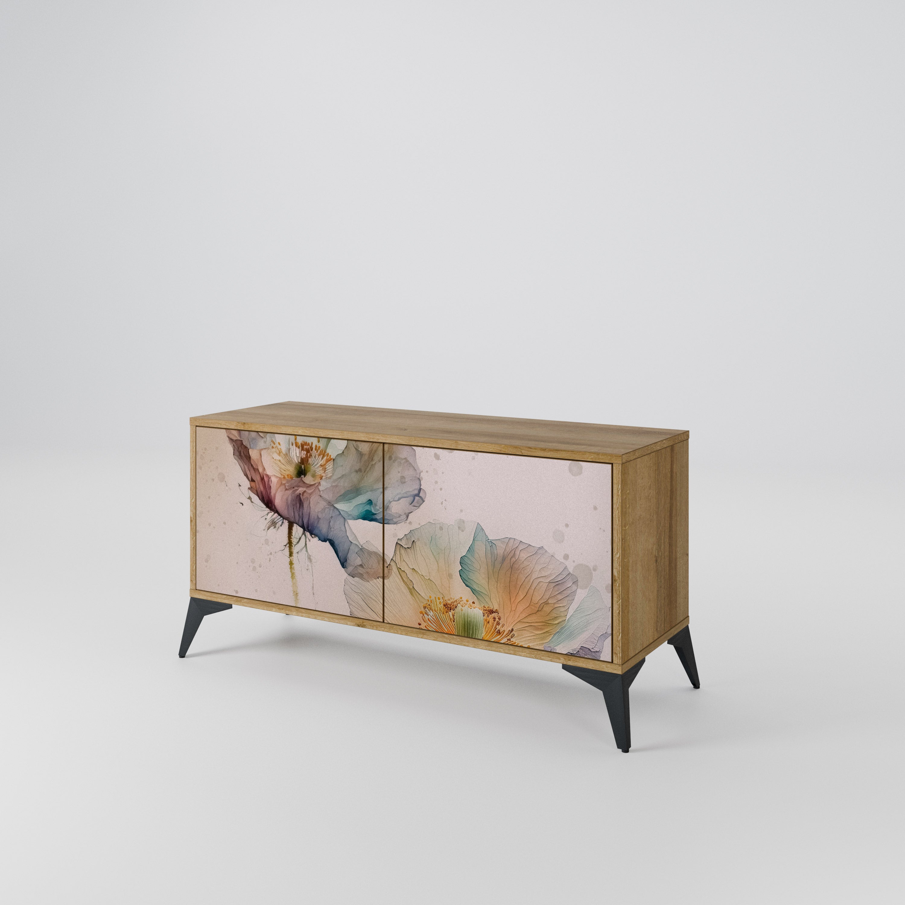 SOFTEN POPPY Compact 2-Door TV Cabinet