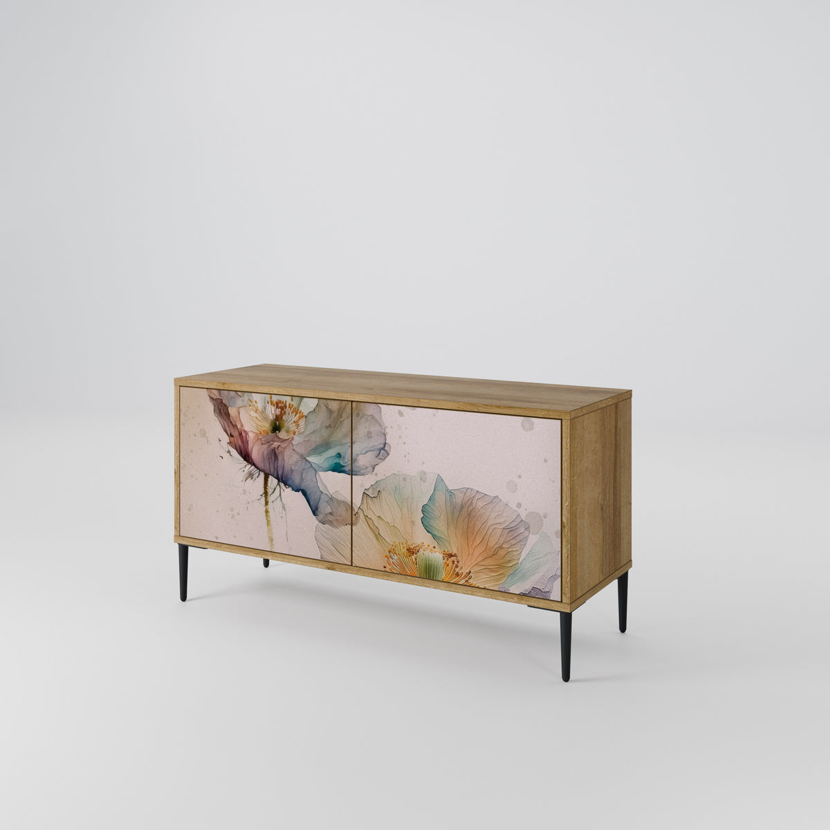 SOFTEN POPPY Compact 2-Door TV Cabinet