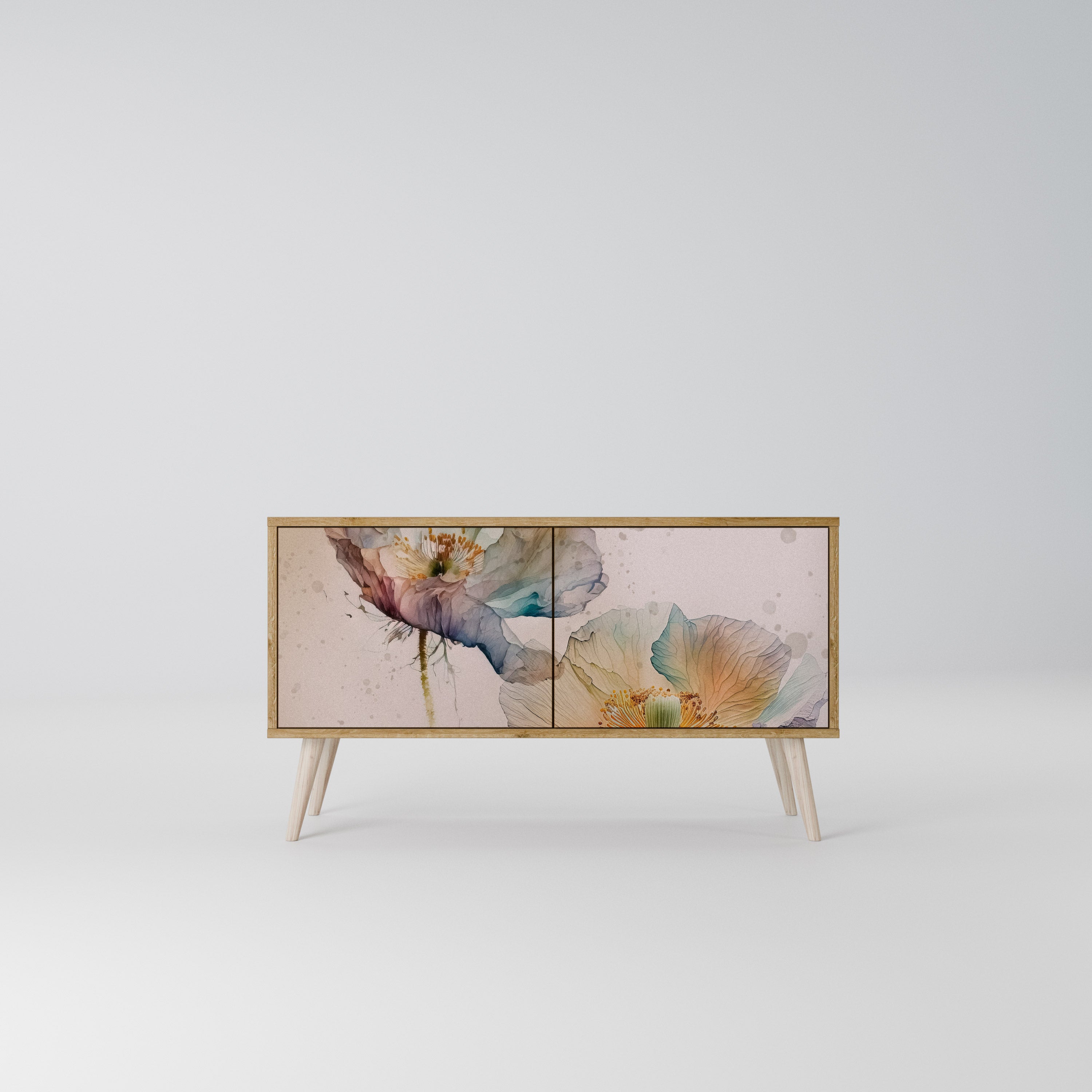 SOFTEN POPPY Compact 2-Door TV Cabinet