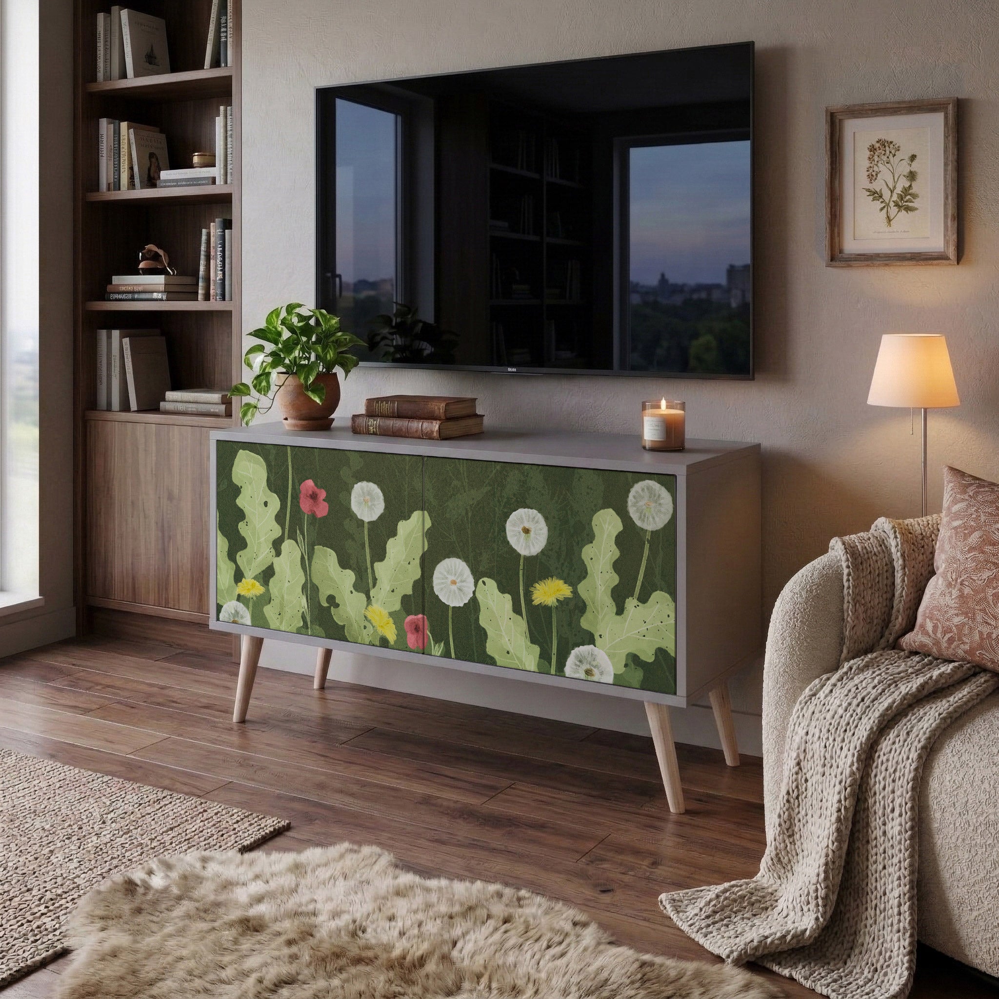 DANDELION AMUSE Compact 2-Door TV Cabinet