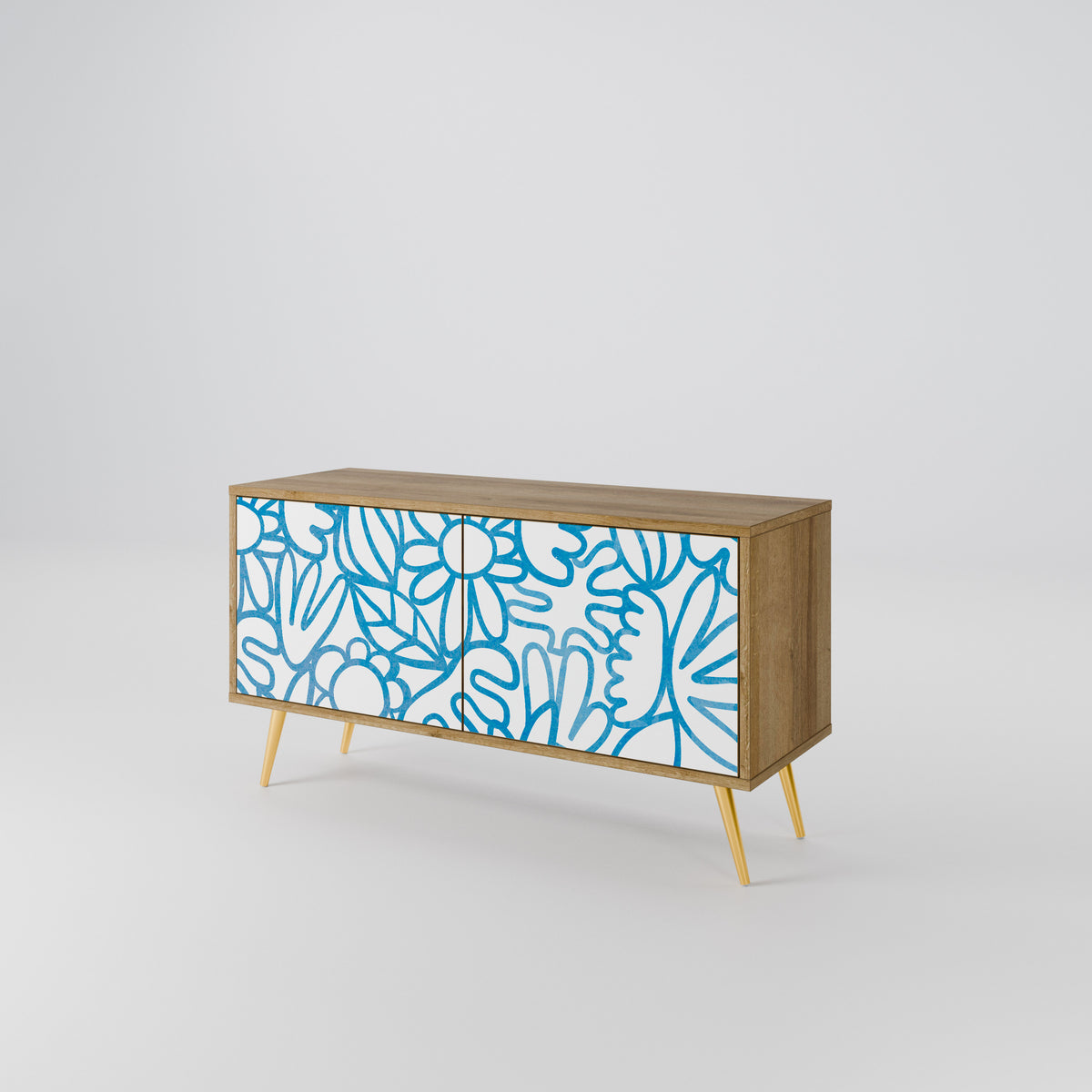BLOOMY MORNING Compact 2-Door TV Cabinet