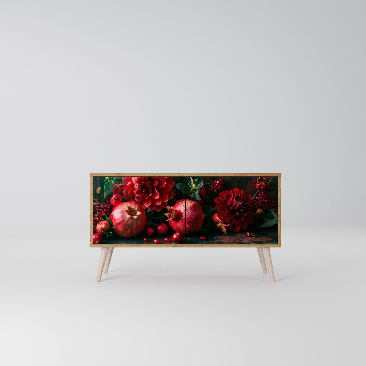 DAHLIAS AND POMEGRANATES Συμπαγές έπιπλο τηλεόρασης 2-θυρών