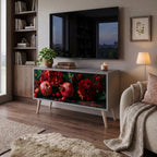 DAHLIAS AND POMEGRANATES Compact 2-Door TV Cabinet