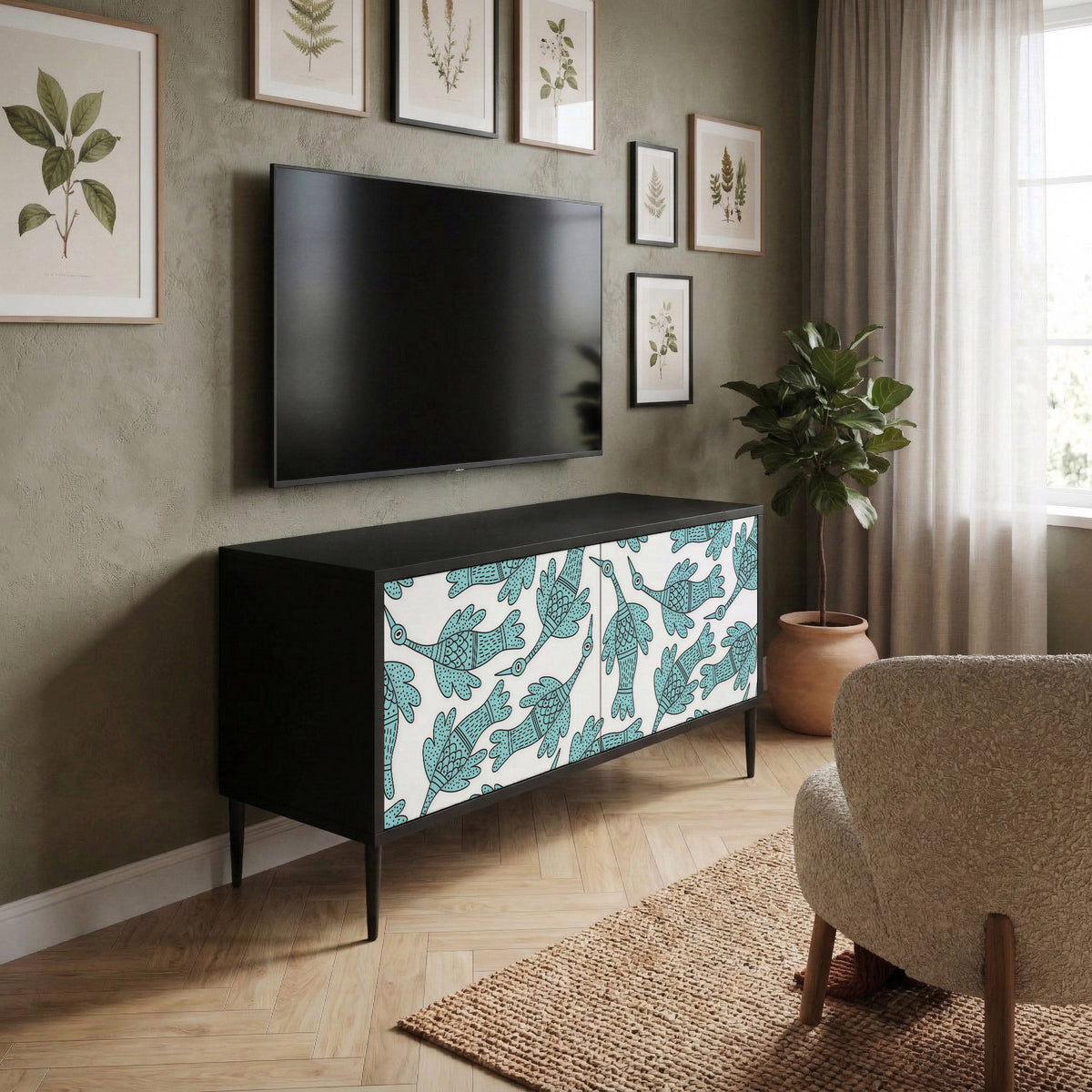 WATERSPOUT SONGIBIRD Compact 2-Door TV Cabinet