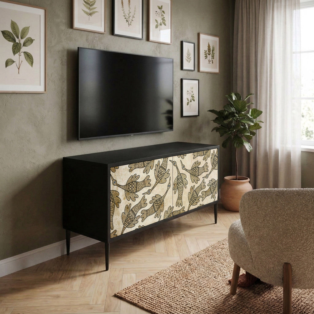ALMONDINE SONGBIRD Compact 2-Door TV Cabinet