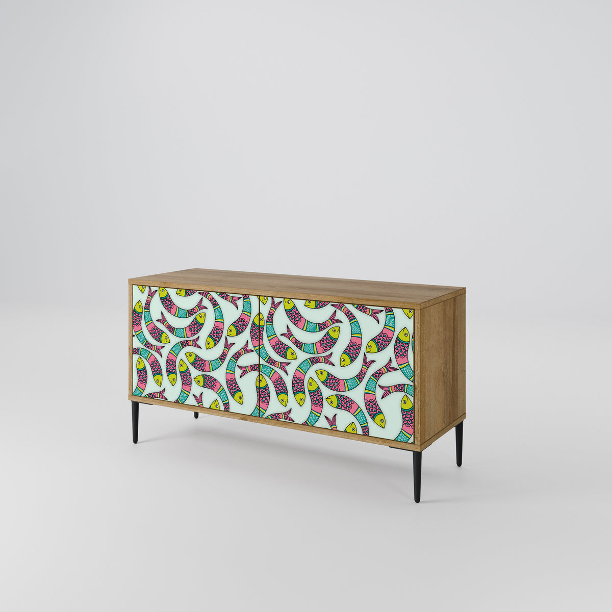 INDIAN FISH Compact 2-Door TV Cabinet