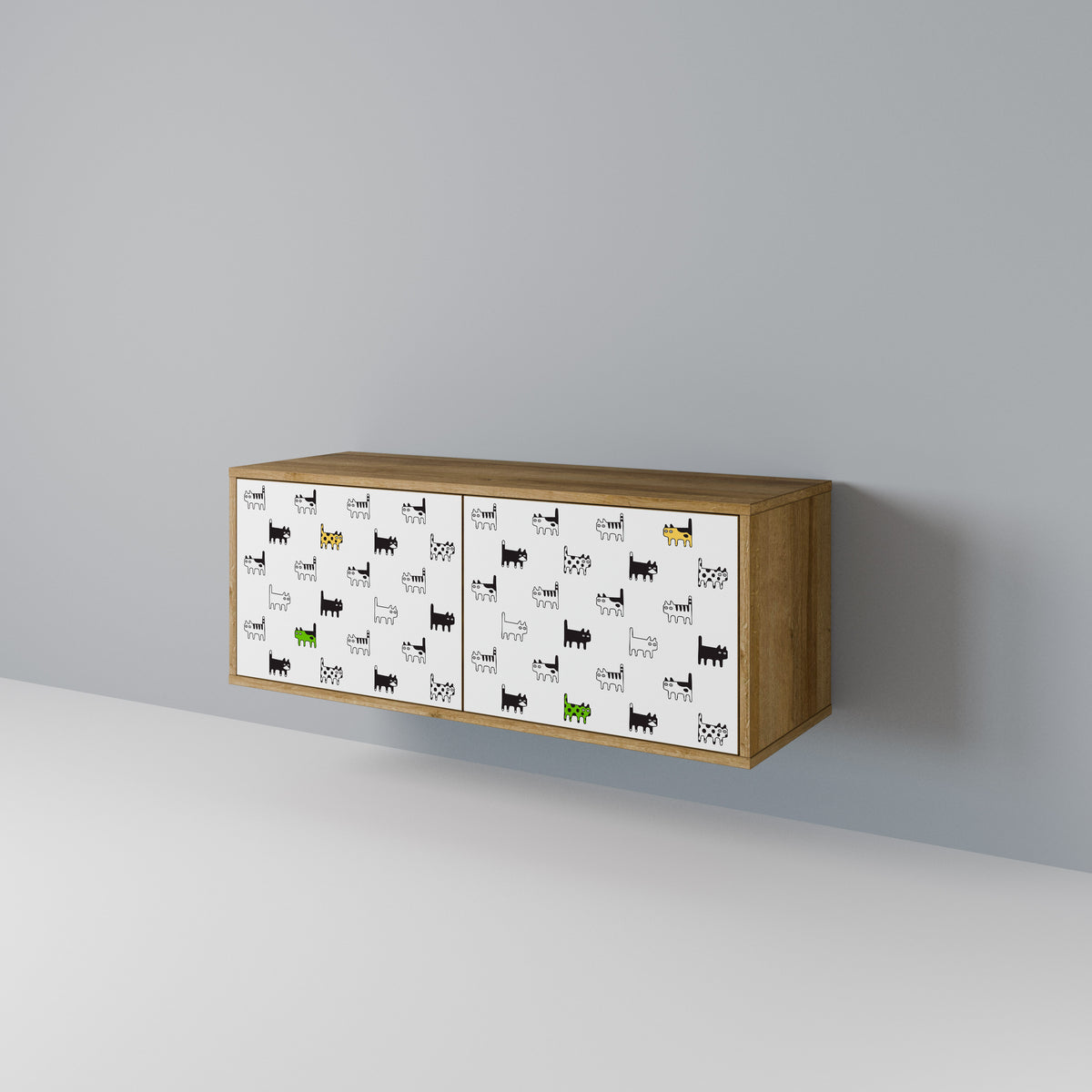 CATS COMPILATION Compact 2-Door TV Cabinet