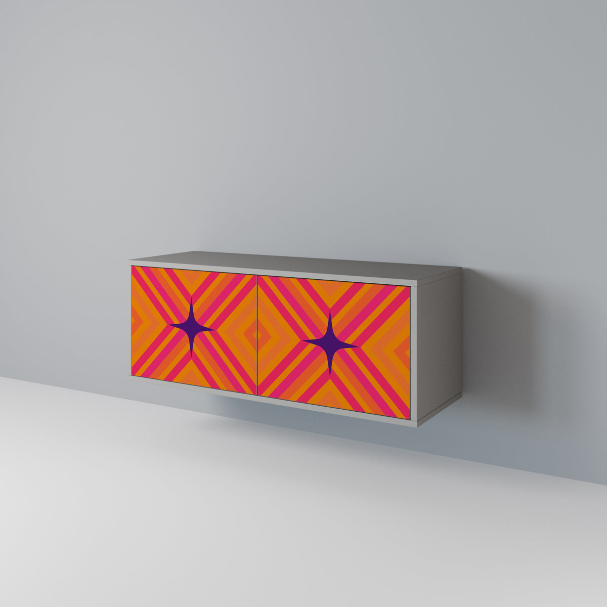 GEOMETRIC BRILLIANCE Συμπαγές έπιπλο τηλεόρασης 2-θυρών