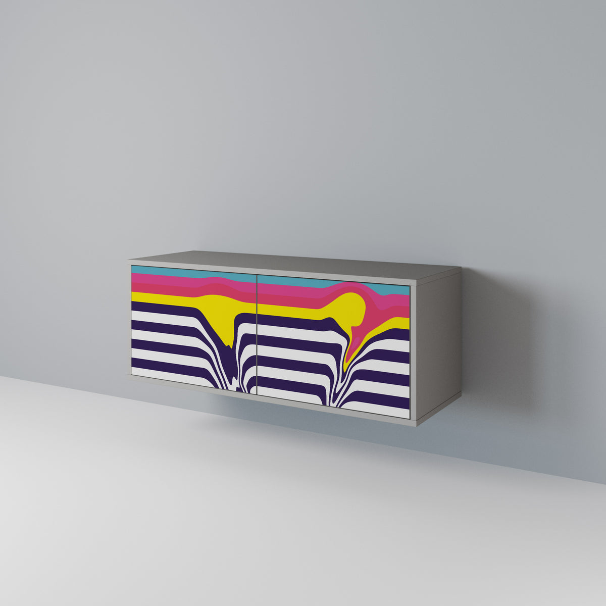 COLORFUL DIVERSION Συμπαγές έπιπλο τηλεόρασης 2-θυρών