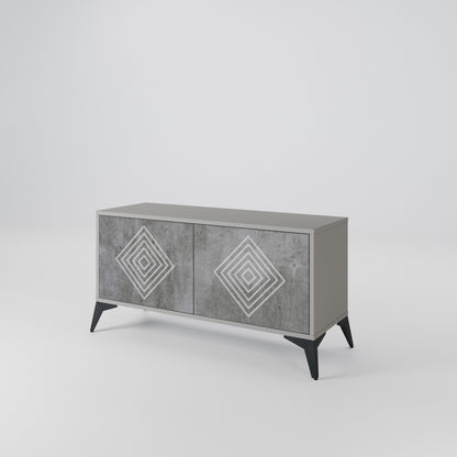 POLYGONAL ARTISTRY Συμπαγές έπιπλο τηλεόρασης 2-θυρών