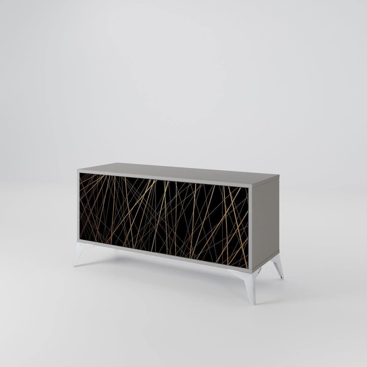 BRIGHT MESH Compact 2-Door TV Cabinet