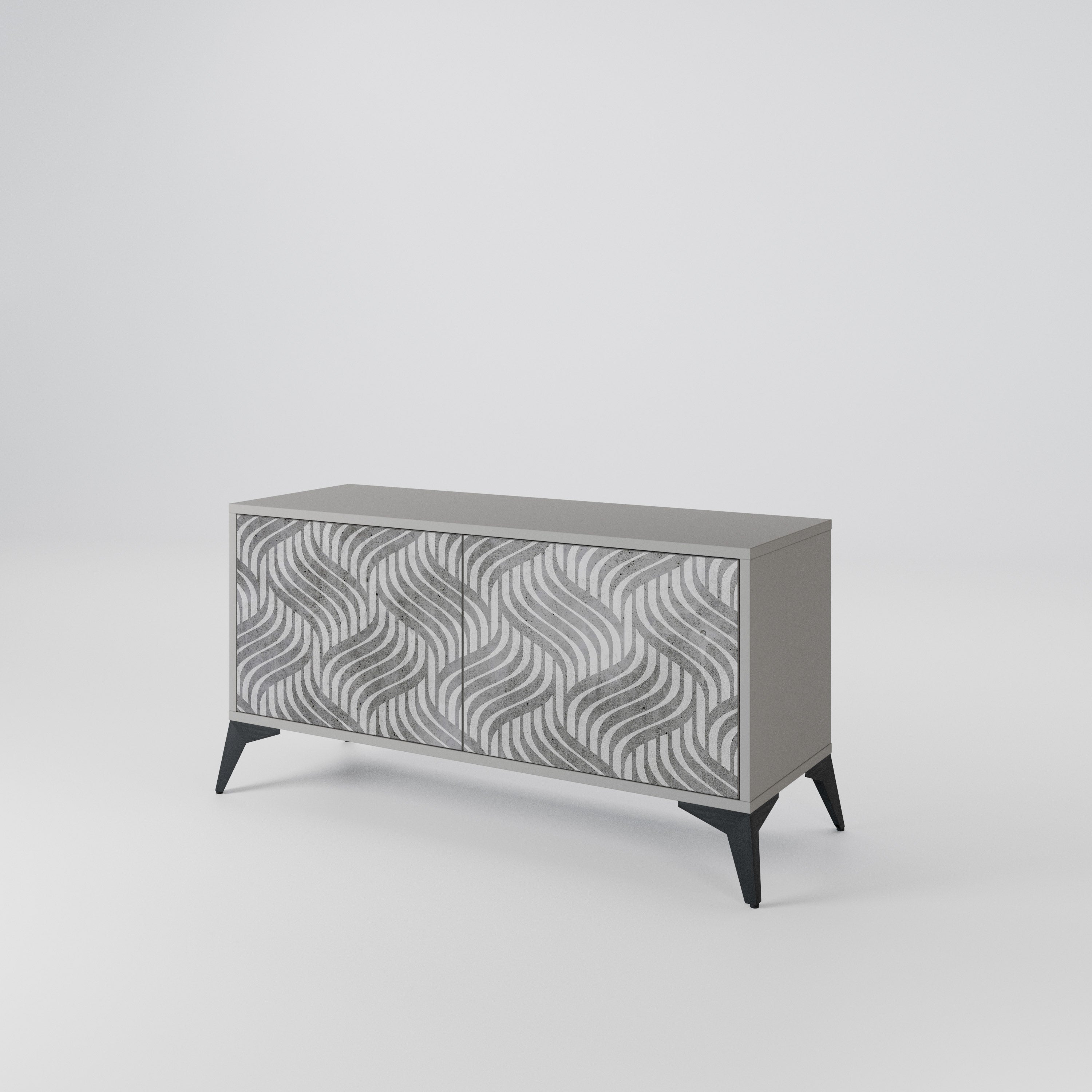 CONCRETE MOVEMENT Compact 2-Door TV Cabinet