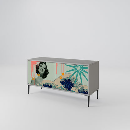 KANAGAWA BEAUTY Συμπαγές έπιπλο τηλεόρασης 2-θυρών