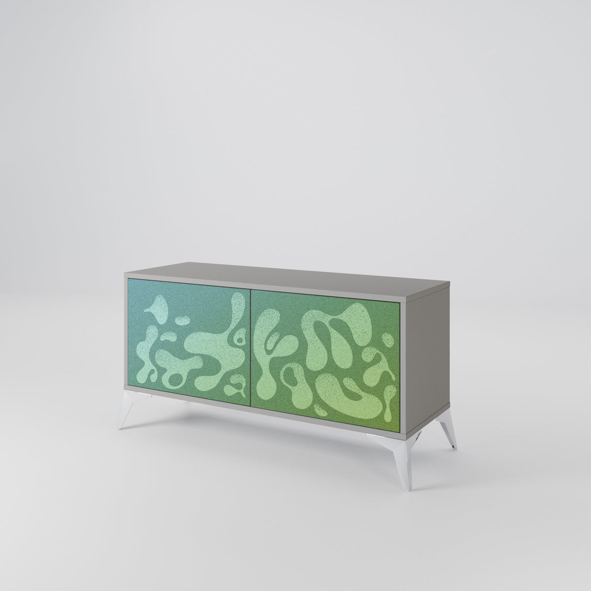 IRREGULAR BLUE Compact 2-Door TV Cabinet