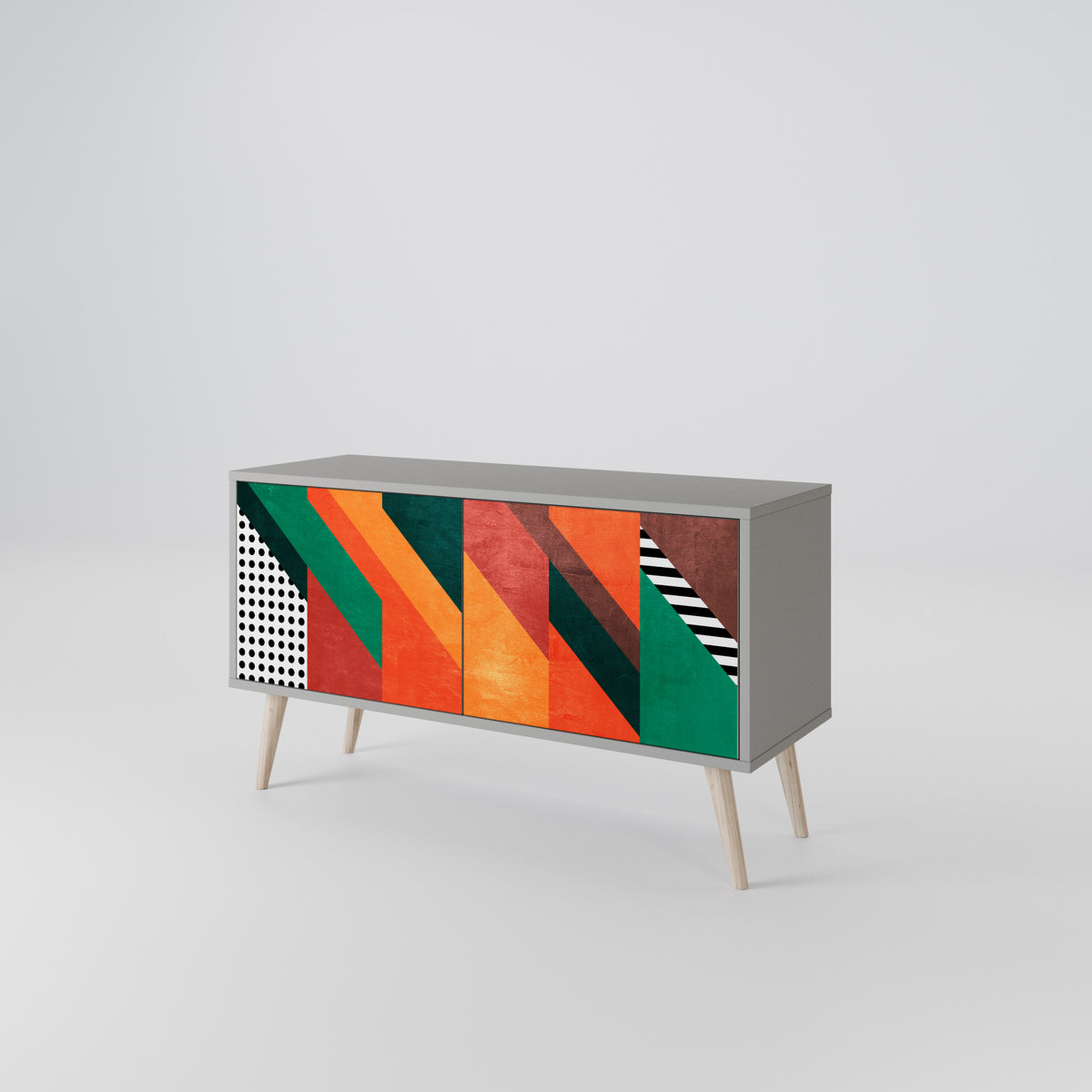MAKESHIFT ARTISTRY Συμπαγές έπιπλο τηλεόρασης 2-θυρών