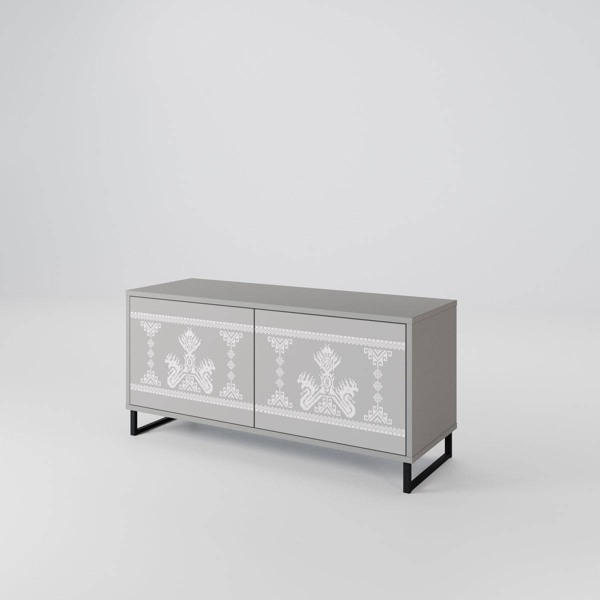 THAI GRAY Compact 2-Door TV Cabinet