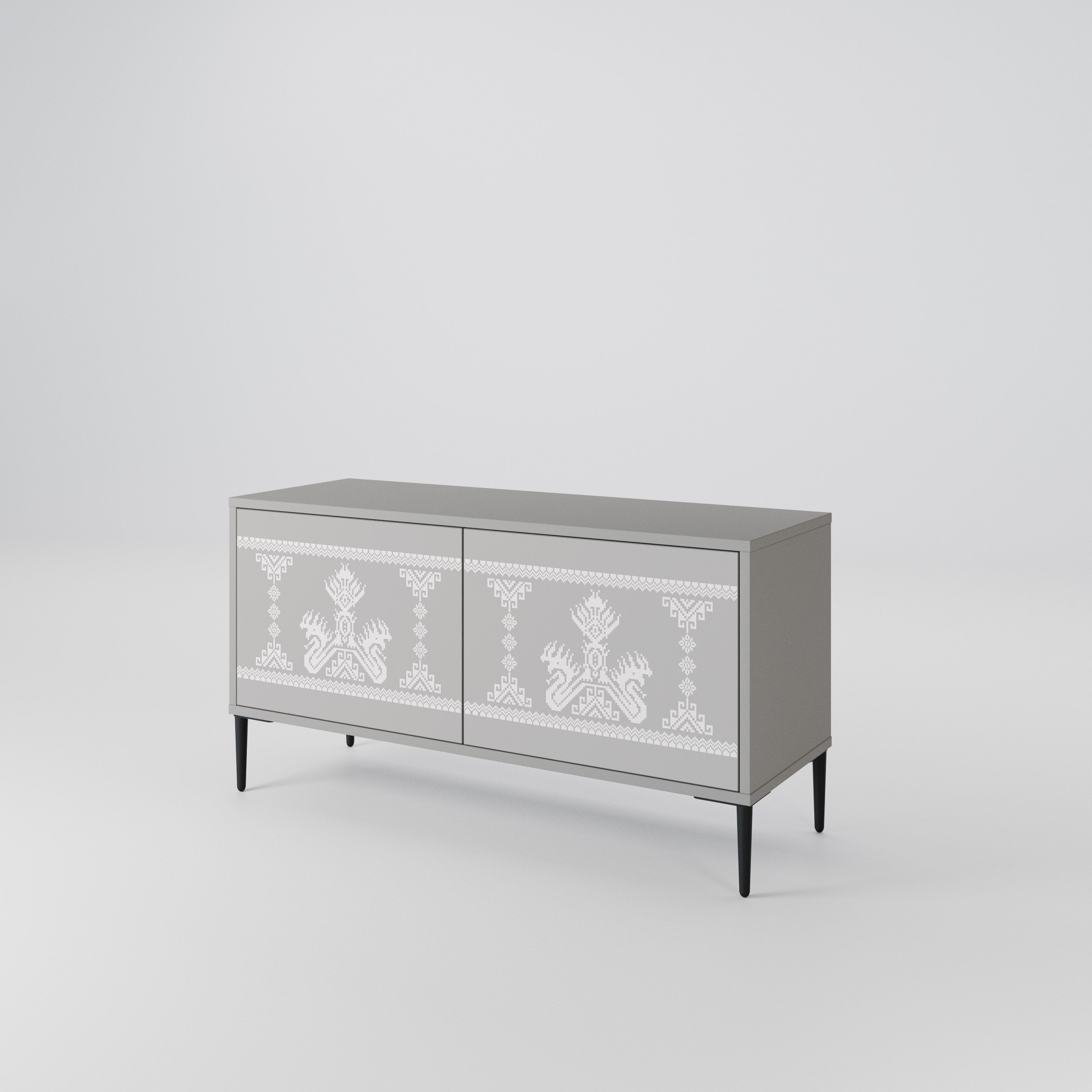THAI GRAY Compact 2-Door TV Cabinet