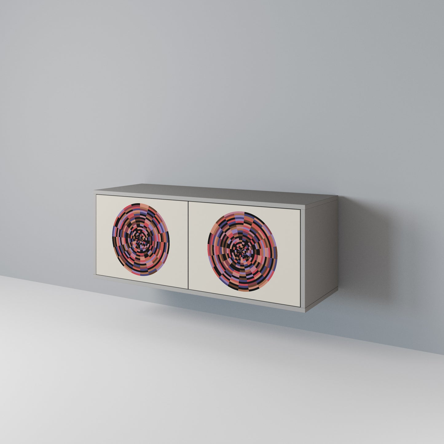 BROWN CIRCLES Συμπαγές έπιπλο τηλεόρασης 2-θυρών