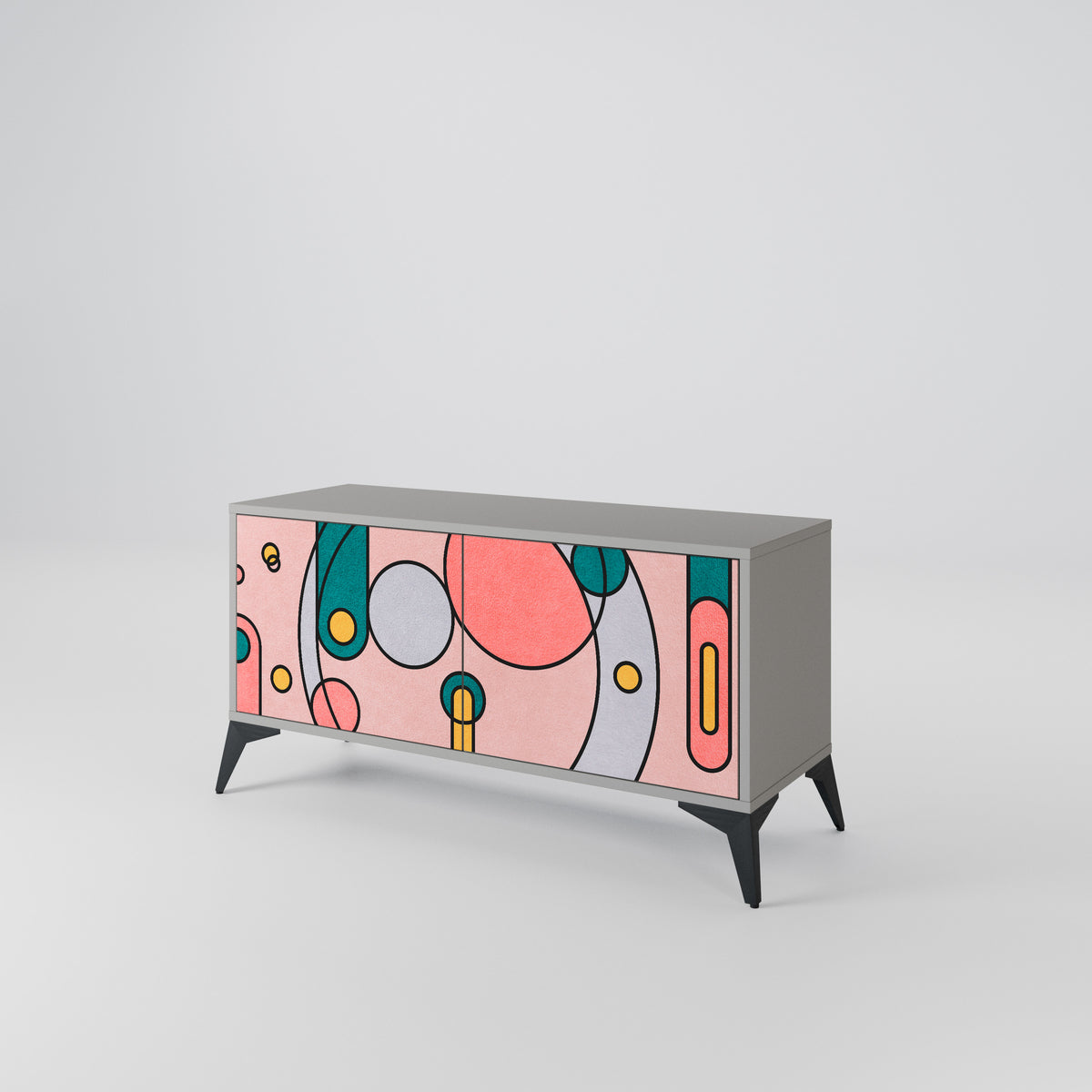 GOSSAMER ECHOES Compact 2-Door TV Cabinet