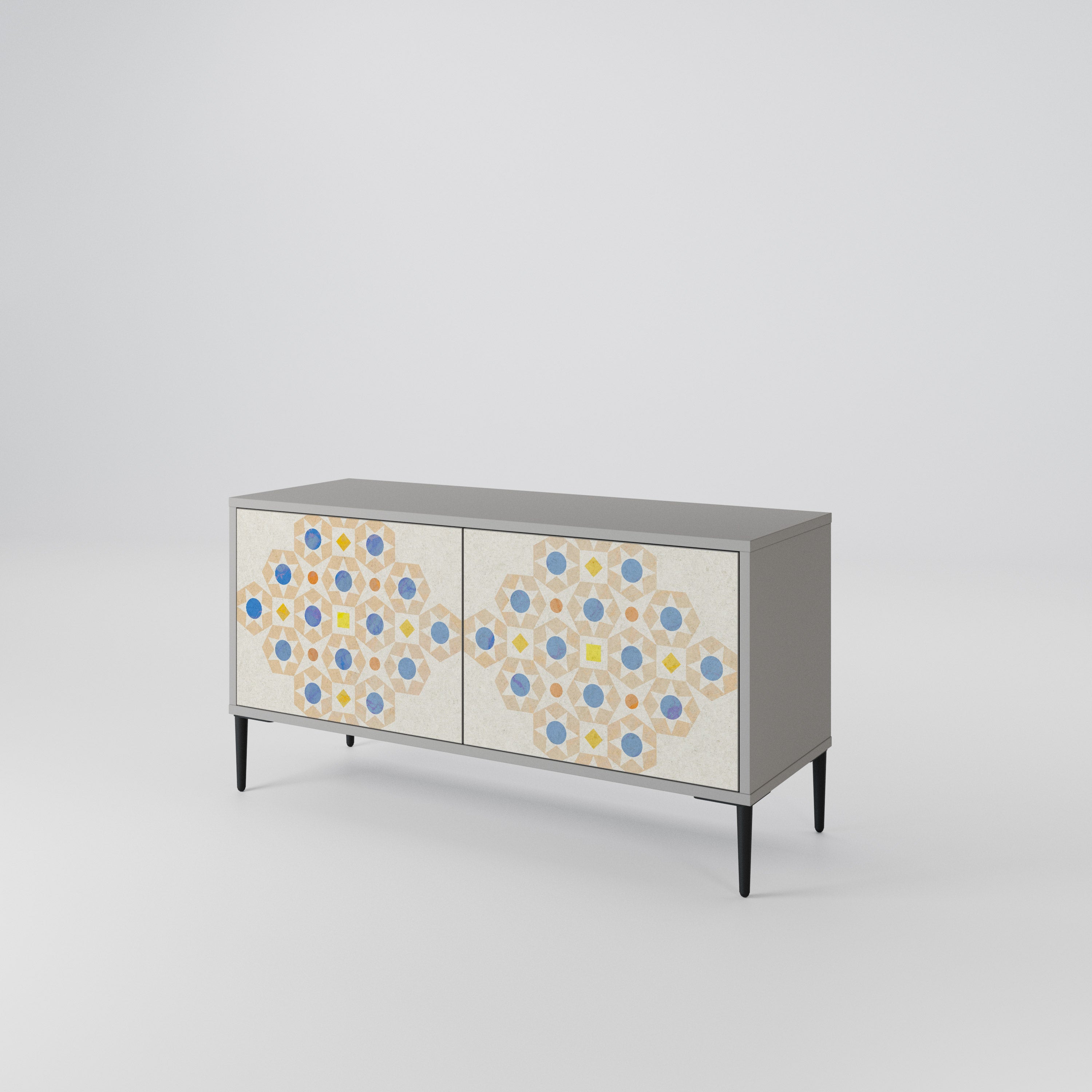 PATTERNED PRISM Compact 2-Door TV Cabinet