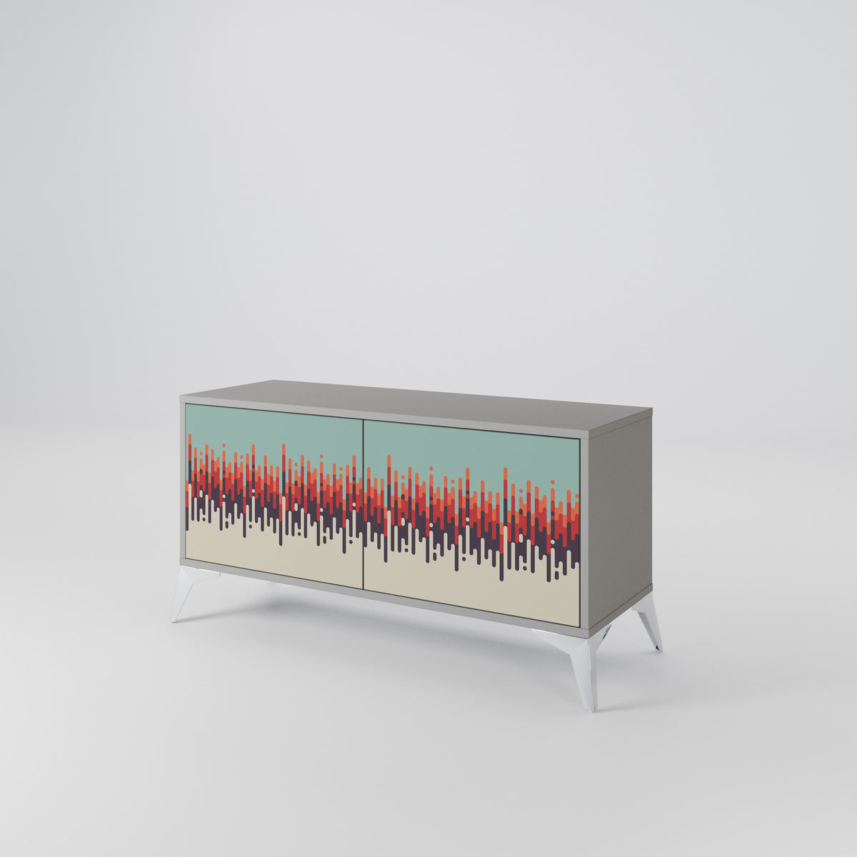 CHROMA CONTOURS Compact 2-Door TV Cabinet