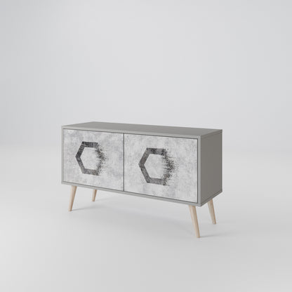 HEXAGONAL FIGURES Συμπαγές έπιπλο τηλεόρασης 2-θυρών