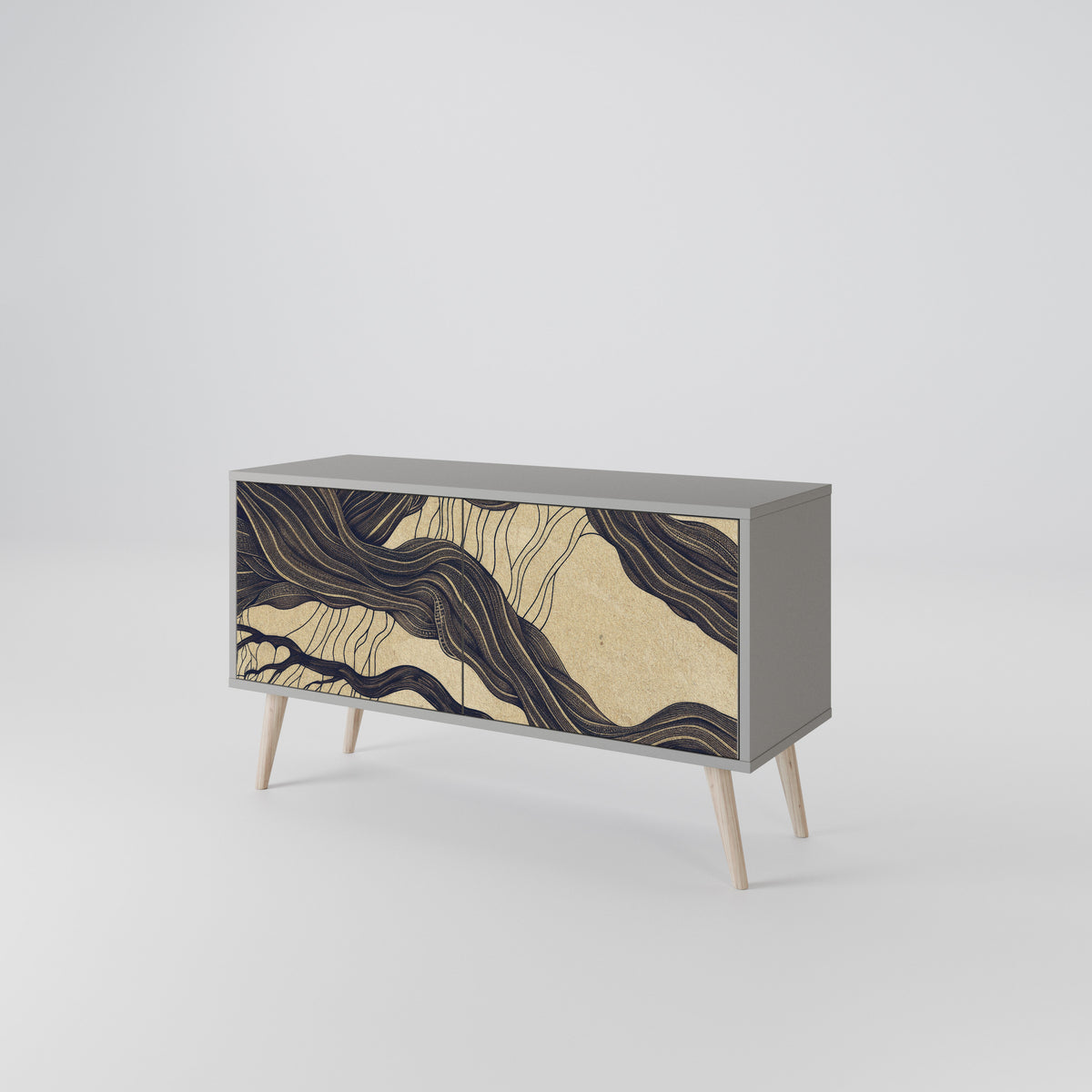 UNIFIED FRAGMENTS Compact 2-Door TV Cabinet