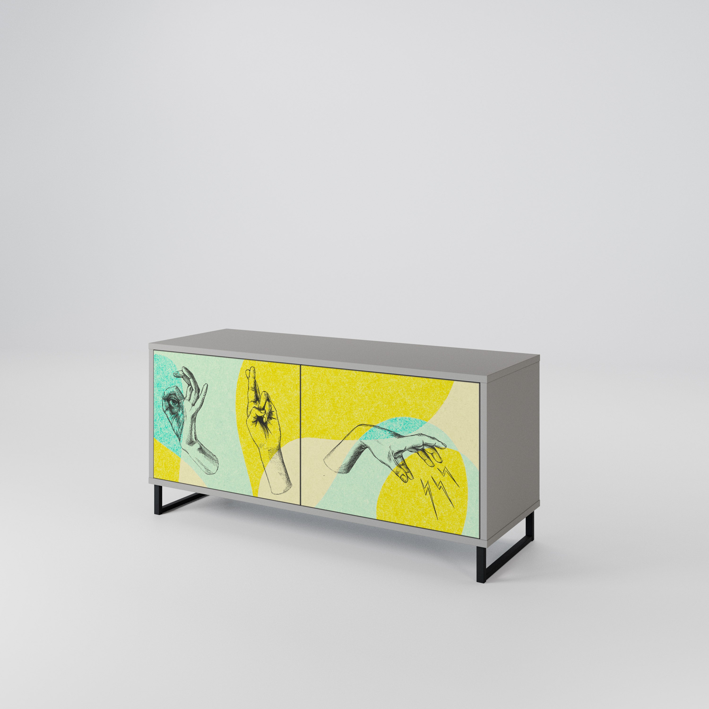 BODY LANGUAGE Compact 2-Door TV Cabinet