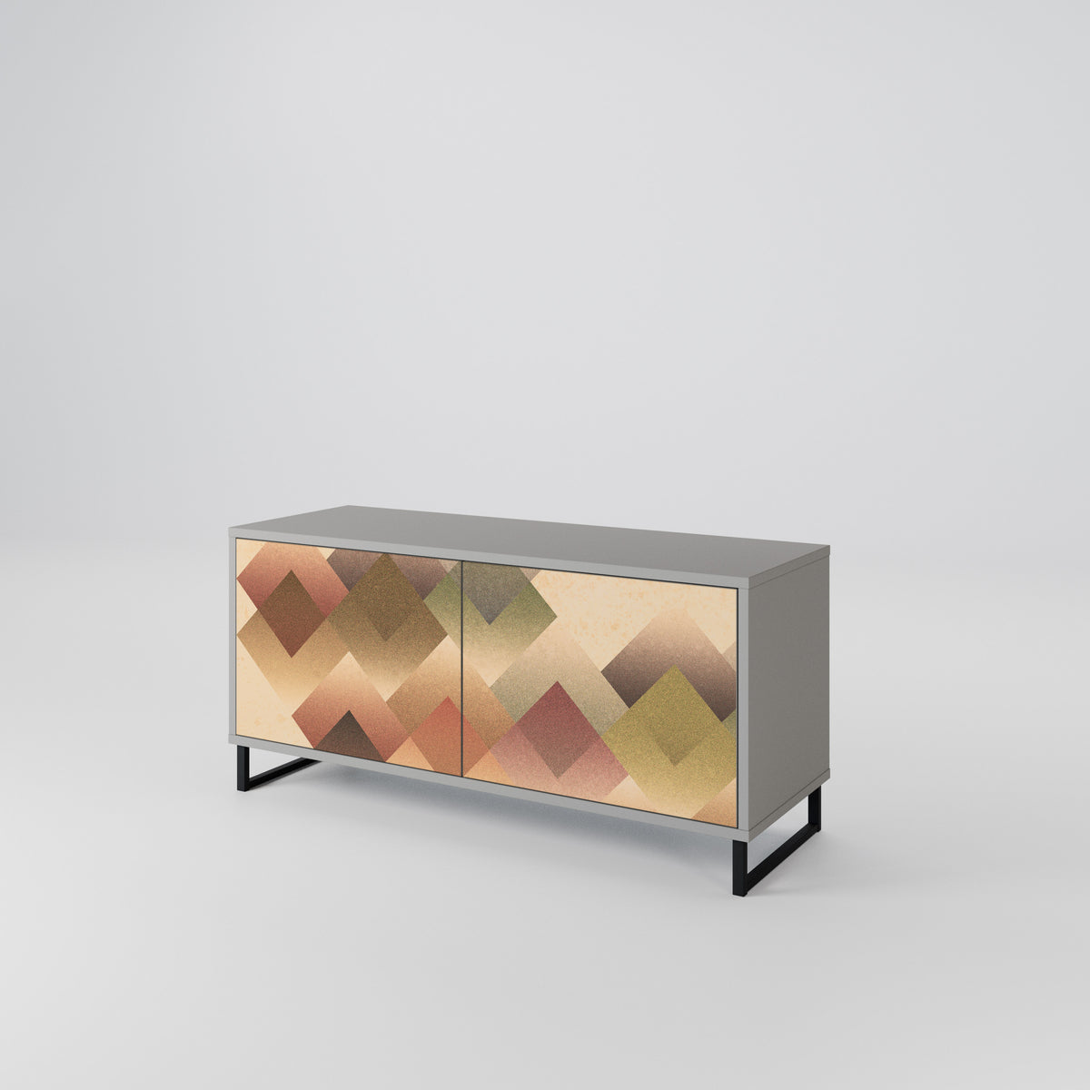 GEOMETRIC FUSION Compact 2-Door TV Cabinet