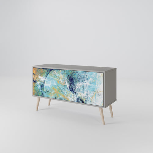 ABSTRACT THOUGHTS Compact 2-Door TV Cabinet