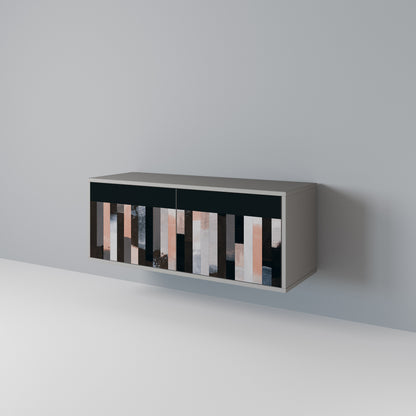COLLAGE OF RECTANGLES Συμπαγές έπιπλο τηλεόρασης 2-θυρών