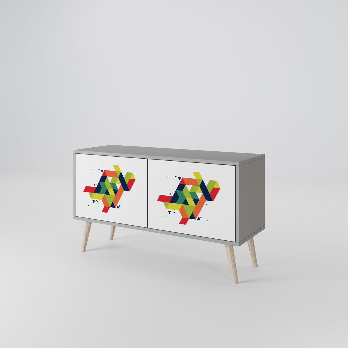 FUTURE SIGN Compact 2-Door TV Cabinet