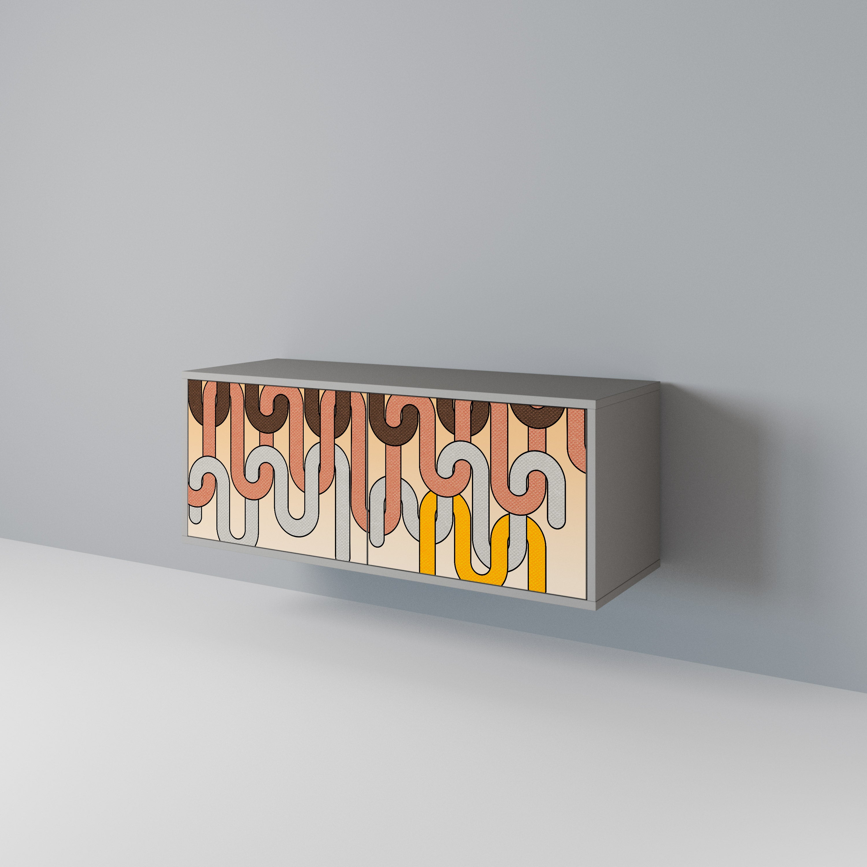 COLORFUL STRINGS Συμπαγές έπιπλο τηλεόρασης 2-θυρών